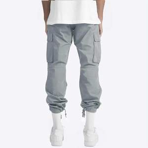 Pantalones Cargo para hombre al mejor precio con cintura media patrón recto diseño de estilo deportivo nueva lona de algodón en cintura alta - Product Image 3