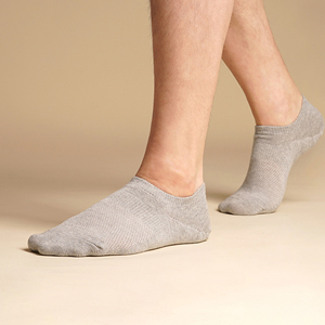 Chaussettes basses en coton pour hommes - Chaussettes basses respirantes en maille invisibles Chaussettes quotidiennes coréennes - Chaussettes unies pour hommes G - Product Image 5