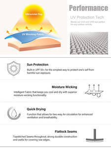 Uv Sun Clothing Apparel Wear Performance Camisas de pesca de manga larga con sudaderas con capucha UPF 50 + Hombres Custom Bamboo Fishing Jersey en blanco - Product Image 5