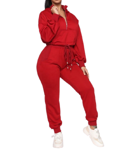 <b>Women's</b> Solid Pattern 2-Piece Crop Top and <b>Pants</b> Joggers Set Winter Streetwear Hooded 100% Cotton Sweatsuit - Product Image 3