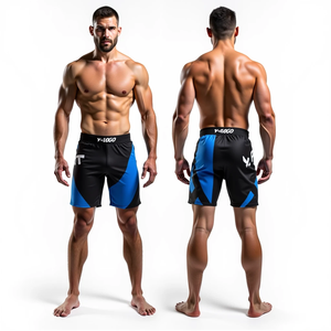 Shorts de combat MMA à impression HD personnalisée pour hommes Shorts de combat No Gi BJJ Grappling Shorts sublimés Vente en gros Vêtements MMA Kimono Jiu Jitsu Apparel - Product Image 5