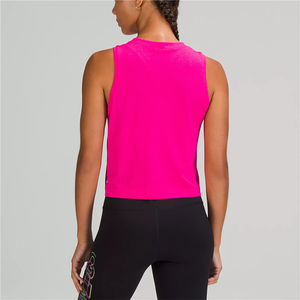 เสื้อกล้ามรัดรูปสำหรับผู้หญิงเสื้อครอปตาข่ายสำหรับวิ่งออกกำลังกาย - Product Image 3