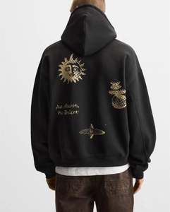 Sudadera con Capucha para Hombre, 100% Algodón, Gruesa, Personalizada al por Mayor, Diseño Sólido, Invierno, con Logotipo, Impresión Serigráfica, Secado Rápido - Product Image 3