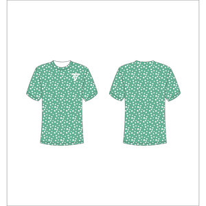 เสื้อยืดแขนสั้นลายจุดผู้ชาย คอกลม ทรงปกติ สวมใส่สบาย พิมพ์ลายถัก สีเขียว Trackstar OEM แบรนด์ส่วนตัว TSI-G05-P0752 - Product Image 1