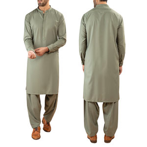Ensembles Shalwar Kameez pour hommes pakistanais de haute qualité, décontractés pour l'été, 100% coton, séchage rapide, tricotés, légers, grandes tailles, toutes les couleurs - Product Image 1