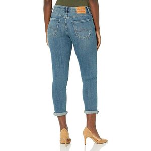 กางเกงยีนส์แบรนด์ลัคกี้ รุ่นเซียนน่า สลิม บอยเฟรนด์ เอวสูง ไซส์ 32 สีน้ำเงินเดนิม ซักได้ สไตล์ลำลอง ฮายสตรีท สไตล์ Y2K ทรงสกินนี่ - Product Image 2