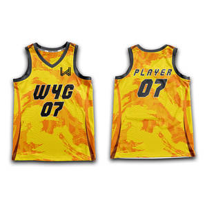 Uniformes de baloncesto con logotipo personalizado, malla de poliéster, transpirable, con transferencia de calor, estampado sin mangas, de talla grande, para hombre, baloncesto - Product Image 5