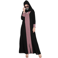 Abaya de Chifón de Seda para Mujer, Estilo Islámico Modesto, Corte Recto, Cintura Natural, Ecológica, Largo hasta el Tobillo, con Bordado, para Uso Diario, Venta al Por Mayor Personalizada