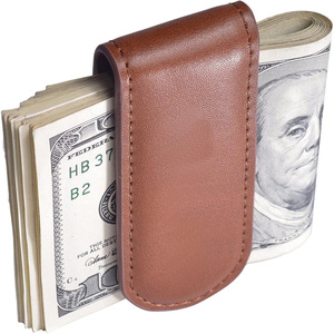 Closure with Solid Pattern Portable Cardholder and Money Clip 2025 Luxury BiFold Genuine Leather <b>Wallet</b> for Men Custom Zipper - Product Image 2