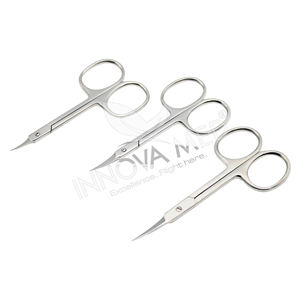 Ciseaux à cuticules de précision de marque privée prix de gros en vrac ciseaux de beauté en acier inoxydable ciseaux à cuticules prêts à expédier - Product Image 2