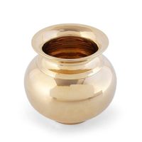 Lota classique en acier inoxydable Madraasi pour les rituels religieux hindous, utilisation à domicile ou au temple, capacité de 500 à 1000 ml