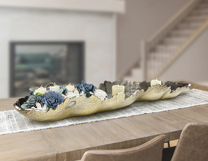 AK Laiton Glacial Plateau Bougeoir En Métal En Argent Antique Fini Grand Article Pour La Décoration Intérieure/Décor D'hôtel - Product Image 2