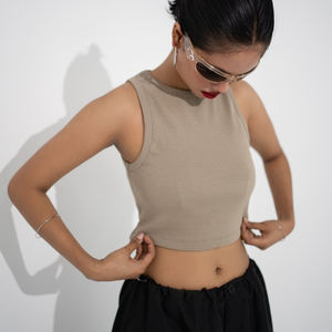 Camisetas sin mangas de punto transpirables ligeras para mujer, ropa de verano de longitud corta de calidad Superior al por mayor - Product Image 5