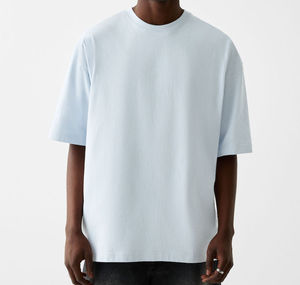 Camiseta de gran tamaño de alta calidad para hombre, venta al por mayor, talla grande, logotipo personalizado liso, cierre de doble botonadura, función transpirable - Product Image 1