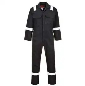 Custom Men 100% Cotton FR Long Sleeve Overall Reflective Heat Proof Boiler Suit Flame Retardant Welding Coverall Safety Workwear