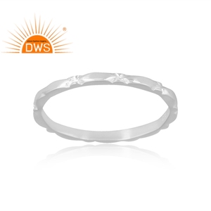 Nuevo diseño elegante de Plata de Ley 925, nuevo anillo de banda, joyería de diseño personalizado para mujer, regalo para ella. - Product Image 1