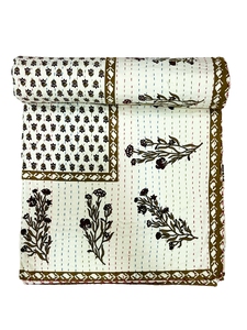 ทำเอง100% ทิวลิปมือดูผ้าห่มเดี่ยวพรีเมี่ยมคอลเลกชันในขนาดและในการพิมพ์ดอกไม้สีฟ้าคราม - Product Image 6