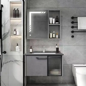 Meilleur prix pour la maison Hôtel Lavabo Armoires PVC Décoration contemporaine Moderne Étanche Rangement Salle de bain Vanités - Product Image 2