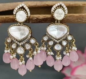 Fashionabl's Trending Moissanite Kundan Boucles d'oreilles pendantes SKU AE 178 DI/C1 - Product Image 1