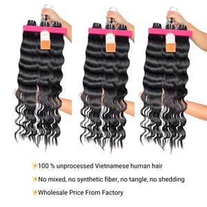 วิกผมหยิกลอนยาวลอนผมเวียดนามแบบดิบ100% ผมเรมี่เวียดนาม - Product Image 3