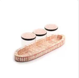 Bandejas para servir hechas a mano modernas con Incrustaciones de nácar más exigentes, superventas, decoración para el hogar, el restaurante, La Navidad y las bodas - Product Image 4