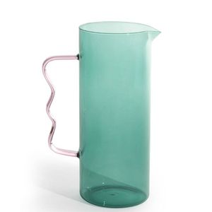 SERVING Design classique Pichet à eau en résine de polyester Texture en résine avec motif tourbillon d'abricot Aqua pour cadeaux de Noël de cuisine - Product Image 3