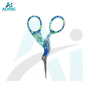 ALMAC New Arrival Classic Embroidery <b>Scissors</b> Blue <b>Floral</b> Design Coated Stainless Steel Mini <b>Scissors</b> Tailor <b>Scissors</b> - Product Image 4