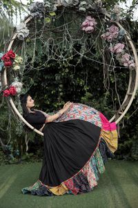 El atractivo juego Reyon Lehenga Choli Dupatta de Fabzone para adultos - Product Image 5