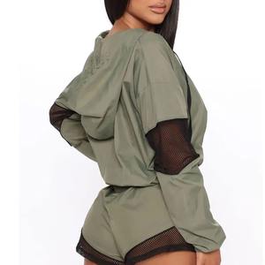 Ensemble de coupe-vent pour femme, logo personnalisé, short en nylon pour homme et femme - Product Image 4