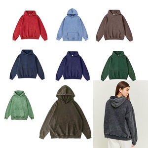 Sudadera con Lavado Ácido de Bangladesh, Ropa de Invierno, Logotipo Personalizado OEM, Algodón Hilado en Anillo de 320 GSM, Corte Holgado, Suministro al por Mayor, Poliéster/Algodón - Product Image 2