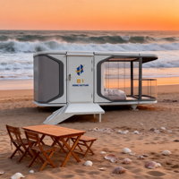 Cabine de luxe de type capsule spatiale haut de gamme, maison préfabriquée modulaire miniature pour hôtel de villégiature, location de vacances