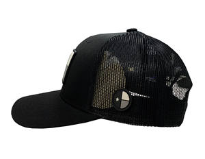 Vente en gros de haute qualité Logo en caoutchouc personnalisé Couleur noire Style Hiphop Dos en maille Coton/Tissu en maille Casquette de camionneur au Vietnam Usine - Product Image 3