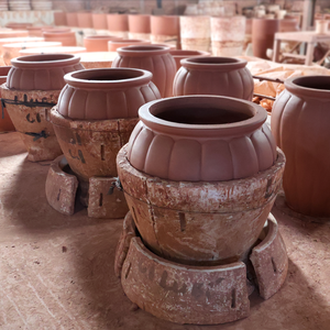 Pot de fleurs rustique émaillé de style américain, grand, avec trou de drainage, écologique, biodégradable, durable, fait à la main, personnalisable - Product Image 5