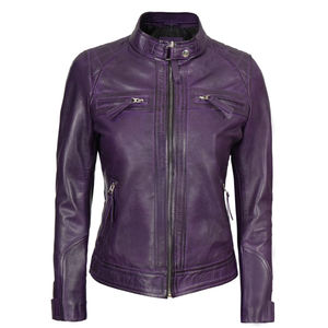 Personalizable de las mujeres al por mayor de moda chaqueta de cuero de las mujeres de moda chaqueta de cuero de la PU de la chaqueta de cuero de alta calidad - Product Image 3