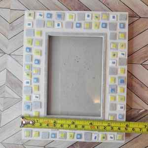 CADRES PHOTO CARRÉS LÉGERS ÉCOLOGIQUES À MOTIF ARGYLE BLEU - Product Image 3