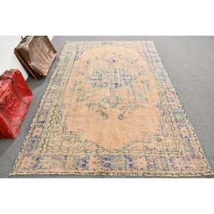 Alfombra Vintage Grande de 5.3x8.4 pies, Alfombra Turca Azul Ombré - Product Image 1