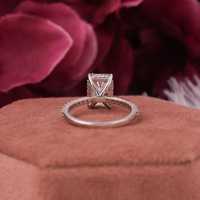 2.00CT DEF VS1 Radyant Kesim Laboratuvarda Yetiştirilmiş Elmas Nişan Düğün Yıldönümü Yüzüğü 14k Som Altın IGI Sertifikalı