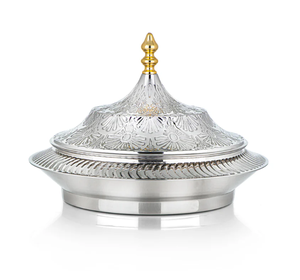 Pot chaud en acier inoxydable de haute qualité serveur de casserole à double paroi personnalisé Design moderne meilleure qualité finition pot chaud en métal - Product Image 5