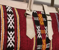 Sac de sport en cuir Kilim ivoire fait à la main sacs à bandoulière de voyage bohème vintage Design OEM marocain à la mode