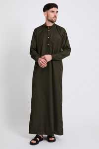 Precio sorpresa Thobe Kanzu hombres ropa musulmana islámica saudí hombre Abaya vestido túnicas árabes para hombres 2025 - Product Image 4