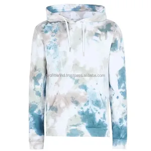 Pull à capuche tie-dye pour homme Sweat à capuche brodé de fumée noire colorée pour l'hiver - Product Image 3
