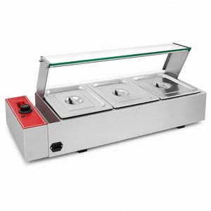 เครื่องอุ่นอาหารแบบ Bain Marie 3 ช่อง ยี่ห้อ Commercial Electric สำหรับร้านอาหาร โซเชียลเฮาส์ และสถานีซอสในครัวกลาง - Product Image 1