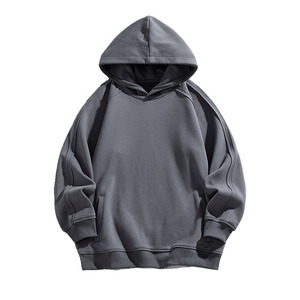 OEM personalizado impreso bordado logotipo diseño sudadera de los hombres otoño Casual Simple Color sólido Sudadera con capucha - Product Image 4