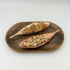 Tazón de Metal con Diseño de Hojas Recubiertas de Cobre para Frutos Secos, Tazón Duradero para Guardar Refrigerios, Tazón Decorativo para Fiestas, para Frutos Secos y Dulces - Product Image 1