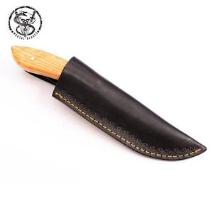 Couteau de chasse à lame fixe forgé à la main, livraison rapide, acier revêtu noir, couteau de camping avec étui en cuir - Product Image 5