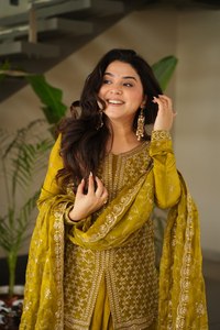 PREMIUM DESIGNER READYMADE MODERN SALWAR KAMEEZ <b>TOP</b>-BOTTOM-DUPATTA 2025 LATEST <b>FESTIVE</b> PARTY WEDDING Linnin Cotton Quick Dry - Product Image 3