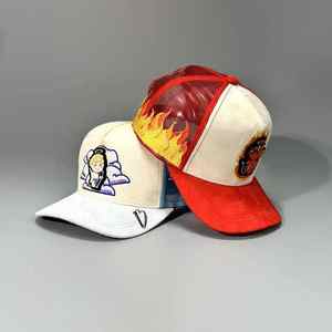 Haute qualité Style urbain 5 panneaux Snapback chapeau respirant maille casquette de camionneur personnalisé 3D broderie courbe bord hommes sport décontracté - Product Image 3