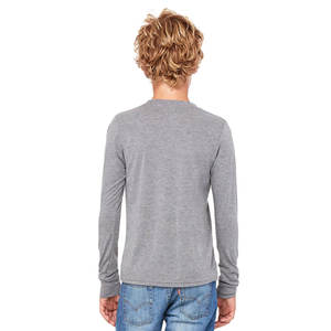 Bella Canvas 3501Y Camiseta Juvenil Manga Larga Camiseta Gris - Product Image 2