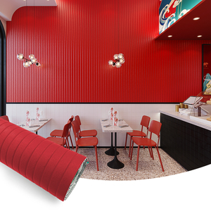 Rouleau d'autocollants muraux en cuir PU 70*280cm / 70*300cm, papier peint décoratif auto-adhésif 3D, <span class=keywords><strong>panneau</strong></span> souple pour murs et meubles - Product Image 4