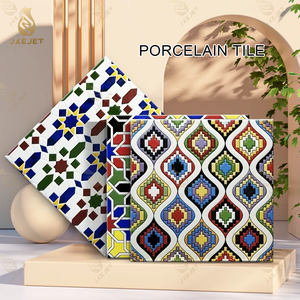 Foshan 300*300 azulejos <span class=keywords><strong>de</strong></span> pared <span class=keywords><strong>de</strong></span> flores pequeñas azulejos <span class=keywords><strong>de</strong></span> porcelana pintados a mano <span class=keywords><strong>de</strong></span> estilo mediterráneo para decoración <span class=keywords><strong>de</strong></span> cocina y baño - Product Image 1
